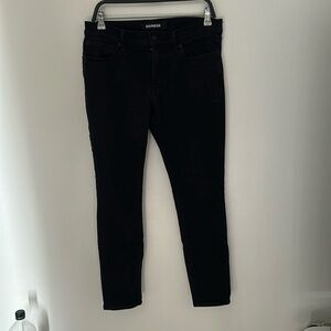 Express black skinny jeans